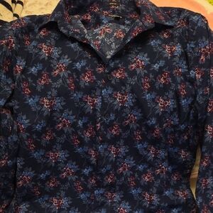 Floral Blue Women's Top